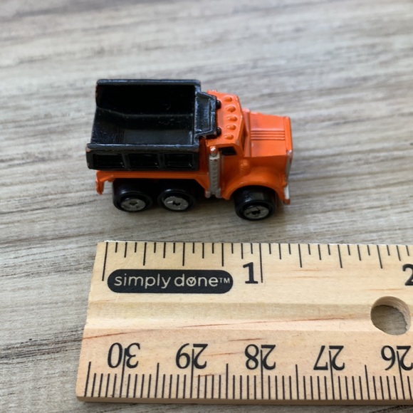 1987 Galoob Mirco Machine Dump Truck Orange Construction Vintage Micromachines - Picture 2 of 7
